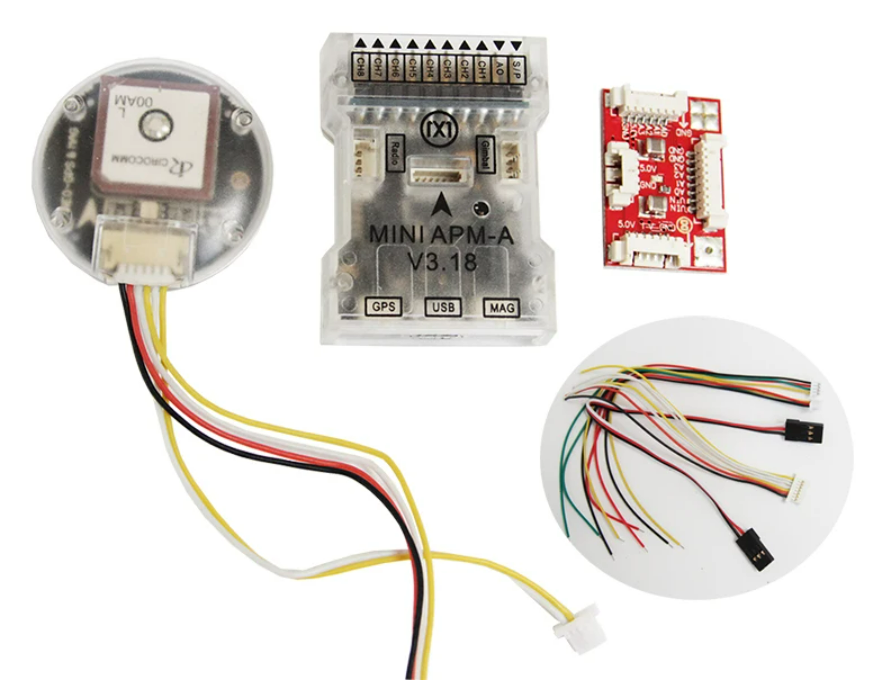 HKPilot Mega MINI APM V3.18 Autopilot with Leads APM Flight Controller w/ NEO-6M High Precision GPS