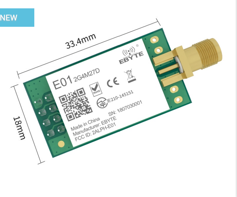 E01-2G4M27D SPI Transceiver NRF24L01 PA LNA Wireless Transmitter Receiver VR UAV
