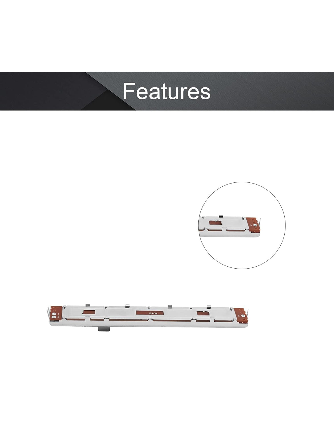 Fielect 5Pcs 10K Slide Potentiometer Carbon Film Fader Variable Resistors Mixer 128mm 3Pins 10K Ohm Linear Potentiometers for Dimming Tuning