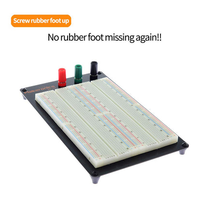 Makeronics Solderless 1660 Tie-Points Breadboard With Aluminum Back Plate For Circuit/Arduino/Raspberry Pi Prototyping Powered By Makeronics Technology
