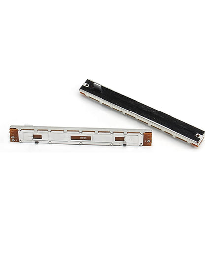 Fielect 5Pcs 10K Slide Potentiometer Carbon Film Fader Variable Resistors Mixer 128mm 3Pins 10K Ohm Linear Potentiometers for Dimming Tuning