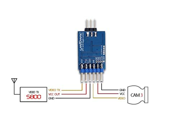 5.8G FPV 3CH AV Signal Shutter Electronic Channel Multi FPV Camera Video Switcher For FPV RC Drone Models Transmission Parts