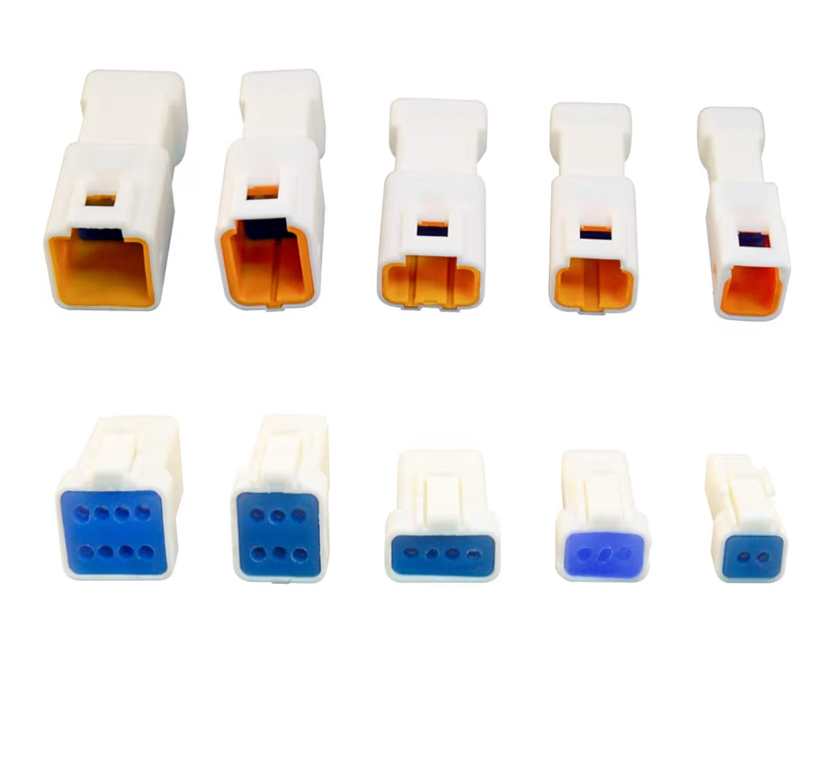 19 Sets JST Connectors for 24 22 20 AWG Wire 2/3/4/6/8 Pin Automotive Electrical Connector Waterproof Plugs with Storage Box (19 Kits)