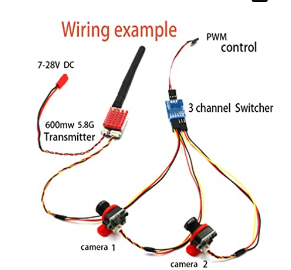 5.8G FPV 3CH AV Signal Shutter Electronic Channel Multi FPV Camera Video Switcher For FPV RC Drone Models Transmission Parts