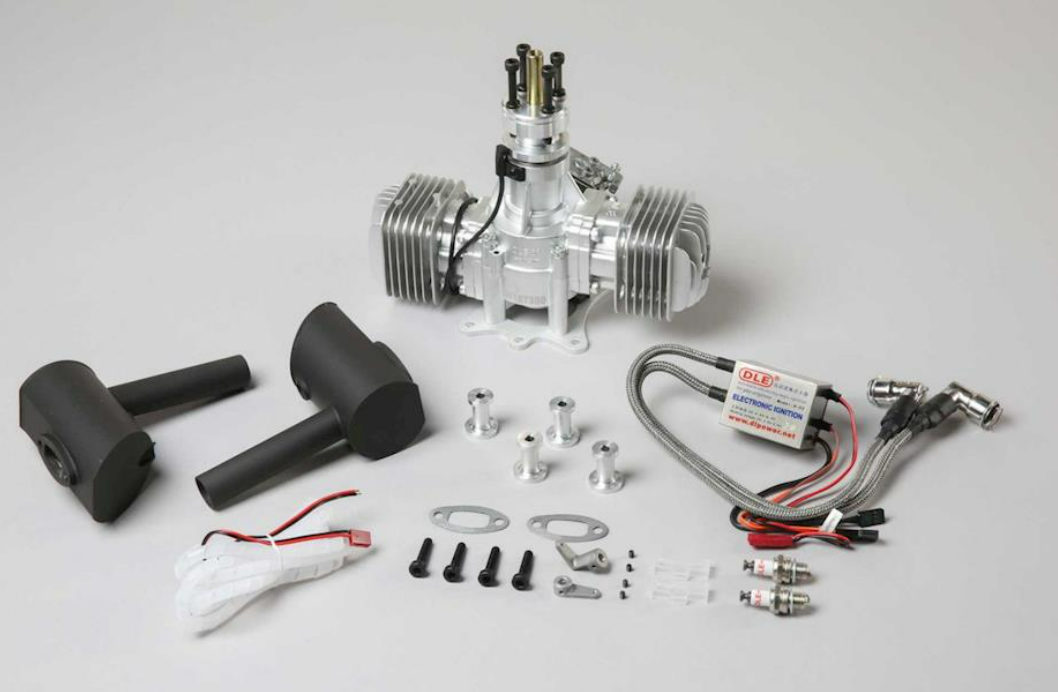 DLE Engines DLE-60 60cc Twin Gas Engine With Electronic Ignition And Mufflers