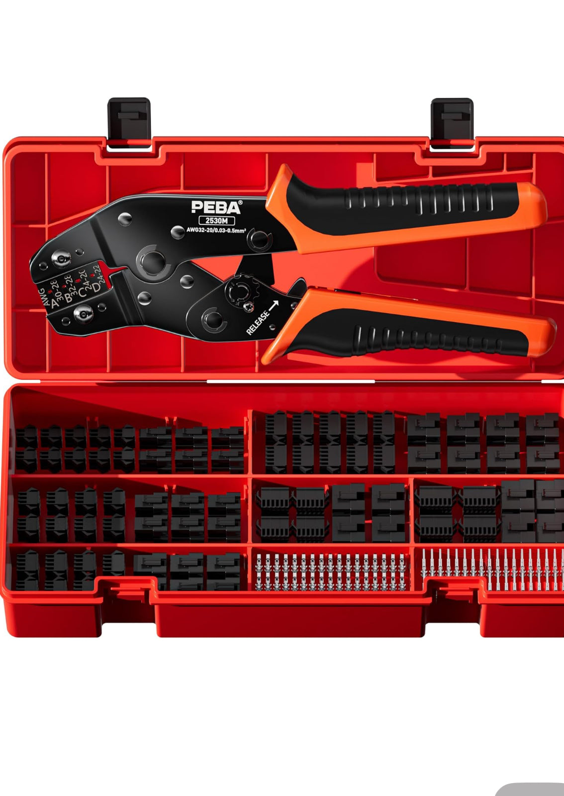 Crimping Tool and JST Connector Kit - 14 Types of 2.5 mm JST-SM Connectors & Crimp Pins,