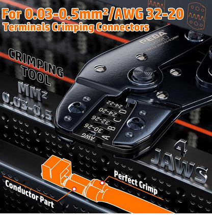 Crimping Tool and JST Connector Kit - 14 Types of 2.5 mm JST-SM Connectors & Crimp Pins,