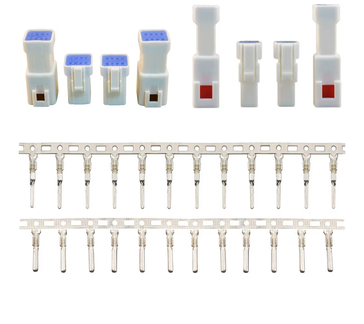 19 Sets JST Connectors for 24 22 20 AWG Wire 2/3/4/6/8 Pin Automotive Electrical Connector Waterproof Plugs with Storage Box (19 Kits)