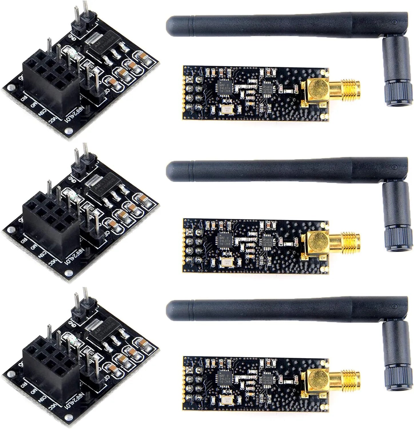 NRF24L01+PA+LNA Wireless Transceiver RF Transceiver Module 2.4G 1100m With Antenna