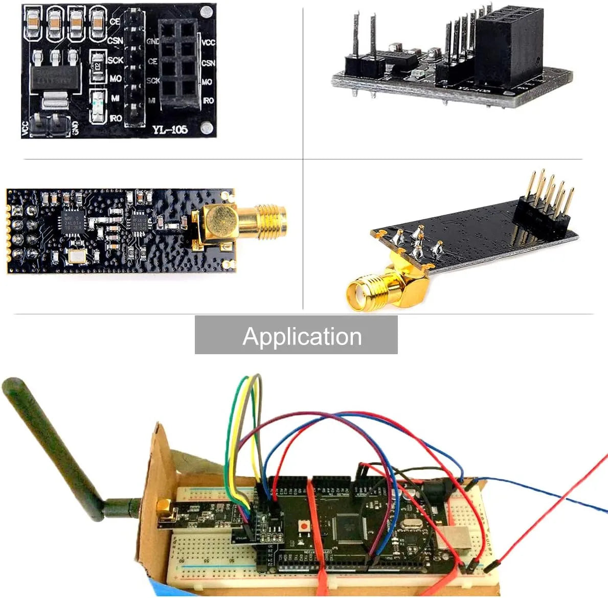 NRF24L01+PA+LNA Wireless Transceiver RF Transceiver Module 2.4G 1100m With Antenna